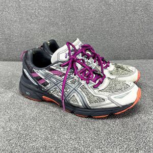ASICS Gel Venture Women Size 9 Gray Purple Athletic Running Sneakers Shoes
